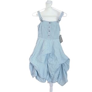 Biscotti & Kate Mack Collezioni  Parachute Drape Skirt Blue Stripes NWT Size 14